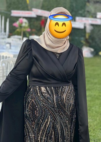 Siyah Drapeli El işlemeli Uzun Abiye #Elbise #Abiye - Görsel 2