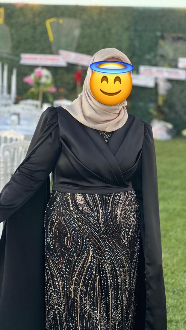 Siyah Drapeli El işlemeli Uzun Abiye #Elbise #Abiye - Görsel 2