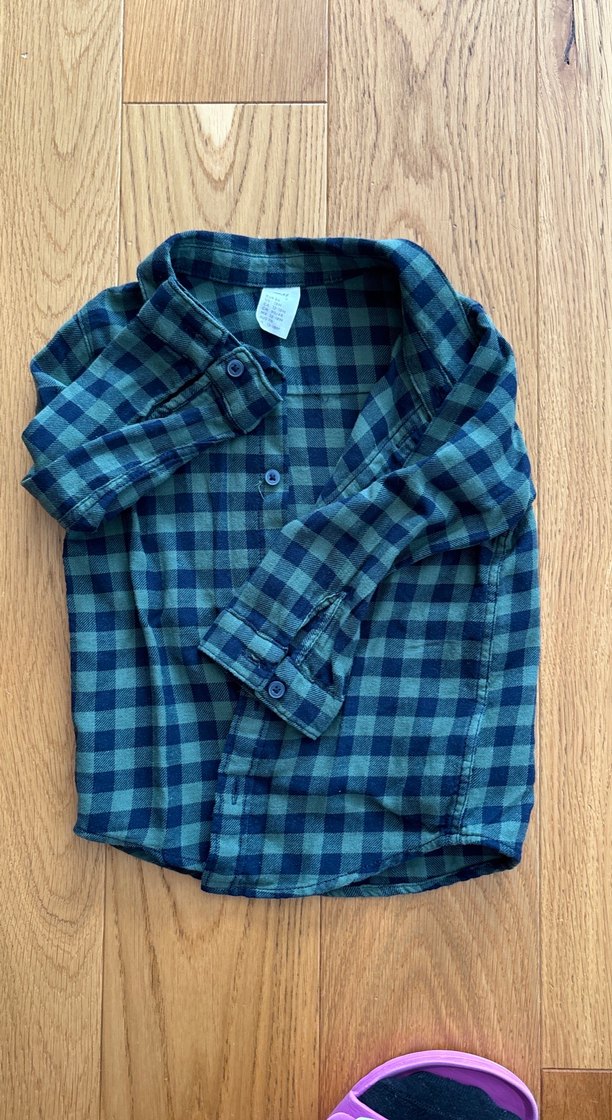 Erkek Çocuk Mavi Kareli Gömlek h&m - Görsel 2