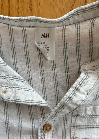 H&M Düğmeli Keten Erkek Çocuk Gömlek