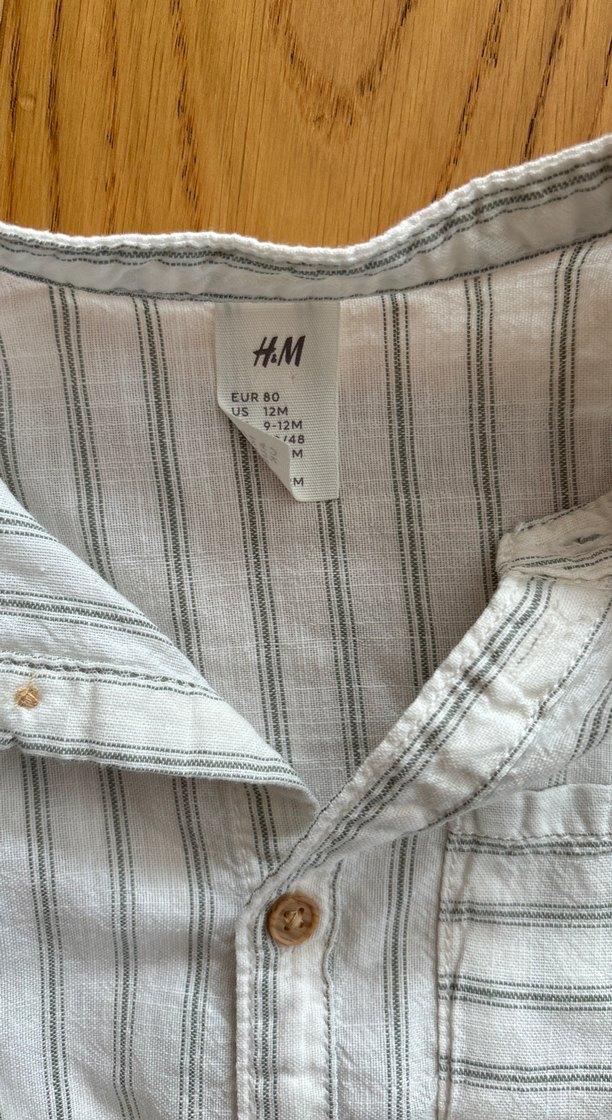 Düğmeli Keten Erkek Çocuk Gömlek - Görsel 2