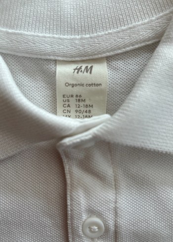 H&M Erkek Çocuk Beyaz Kısa Kollu Polo Tişört h&m