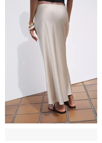 Kadın Bej  Uzun Etek - Görsel 3