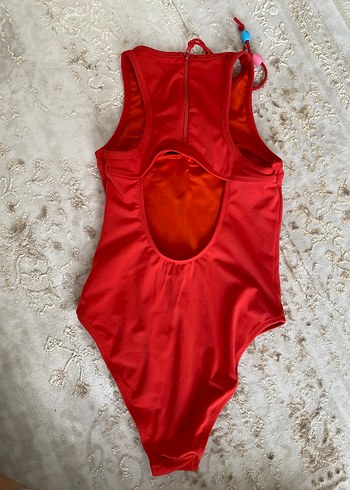 Kırmızı, Kolsuz, İnce Kesim Kadın Mayo - Görsel 2