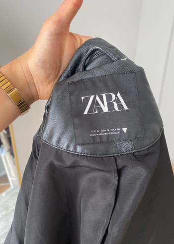 Siyah Deri Kadın Biker Ceket - Görsel 9