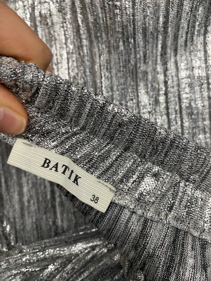 Gri Pilili Uzun Kadın Etek - Görsel 4