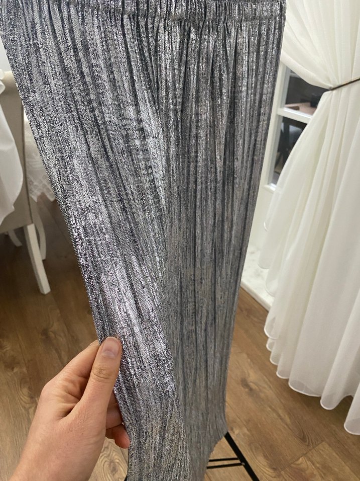 Gri Pilili Uzun Kadın Etek - Görsel 3