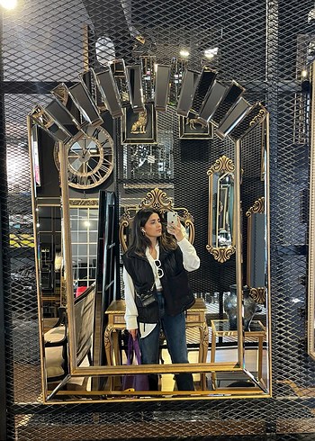 Drapeli Beyaz Keten Kadın Gömlek - Görsel 6