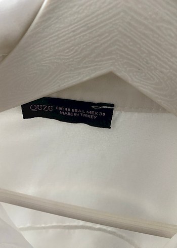 Drapeli Beyaz Keten Kadın Gömlek - Görsel 2