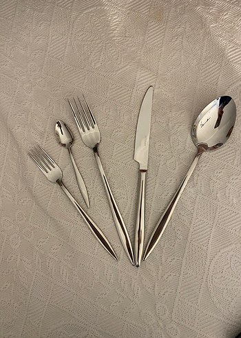 Gri Çelik Çatal Bıçak Kaşık Seti - Görsel 4