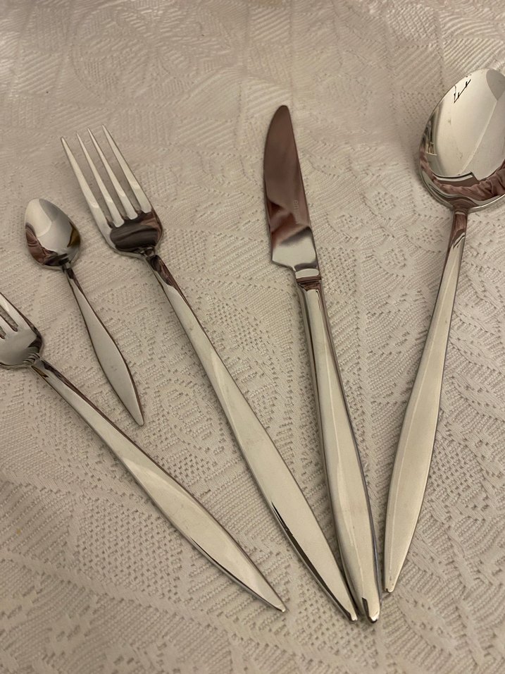 Gri Çelik Çatal Bıçak Kaşık Seti - Görsel 2