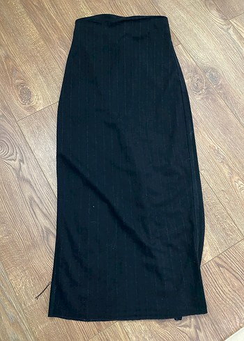 Kadın Siyah Piliseli Uzun Etek - Görsel 2