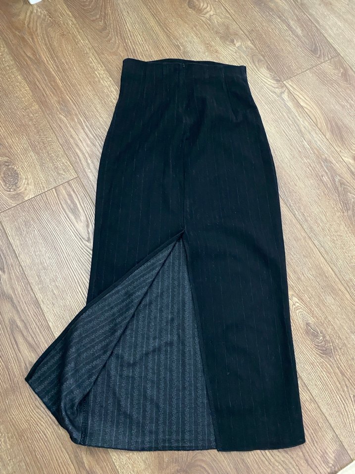 Kadın Siyah Piliseli Uzun Etek - Görsel 4