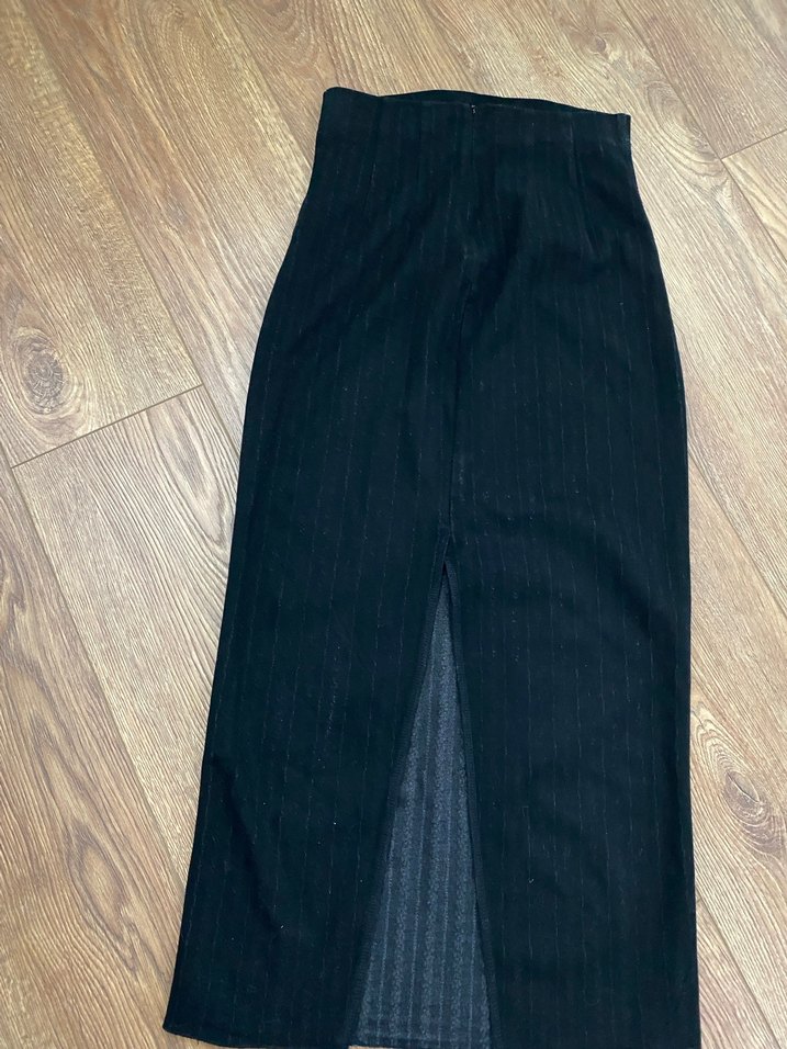 Kadın Siyah Piliseli Uzun Etek - Görsel 3