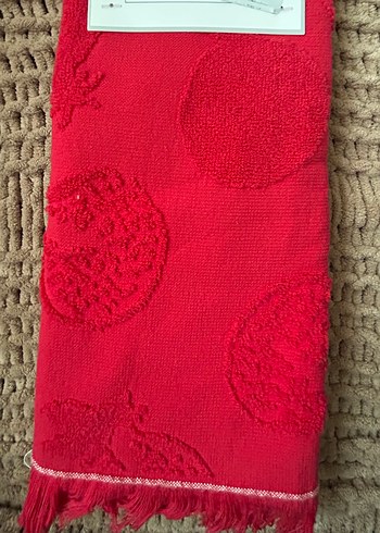 Kırmızı Nakışlı Bohem Mutfak Havlusu - Görsel 2