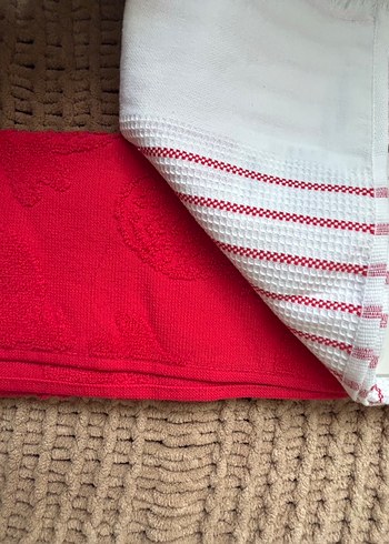 Kırmızı Nakışlı Bohem Mutfak Havlusu - Görsel 7