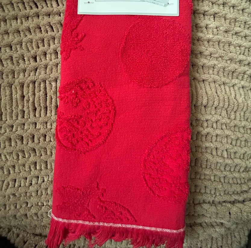 Kırmızı Nakışlı Bohem Mutfak Havlusu - Görsel 2