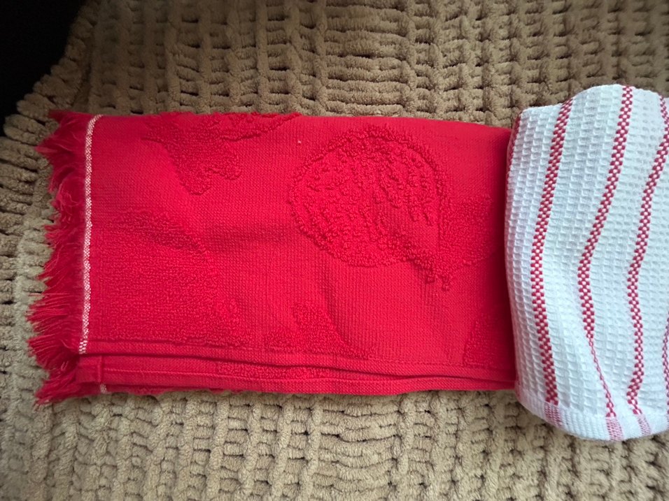 Kırmızı Nakışlı Bohem Mutfak Havlusu - Görsel 5