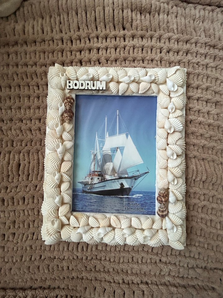 Bej Deniz Kabuklu Bodrum Çerçeve - Görsel 2