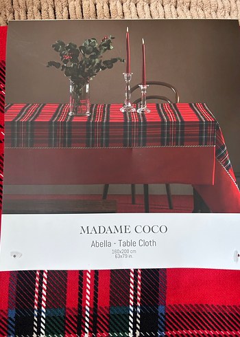 Madame Coco Kırmızı Ekose Masa Örtüsü - Görsel 2