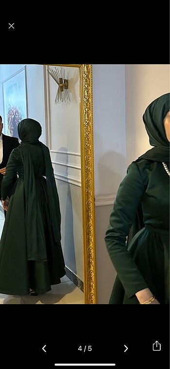 40 Beden yeşil Renk meliha tarhanacı açara modaevi tesettüe zümrüt yeşili abiye
