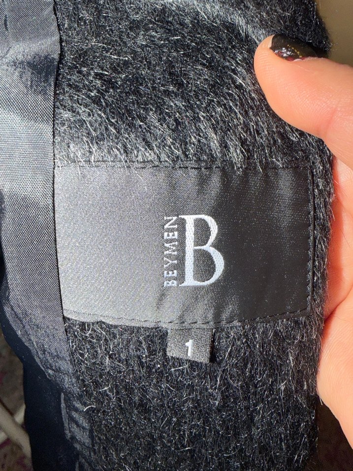 Düğmeli Gri Midi Kadın Kaban - Görsel 3