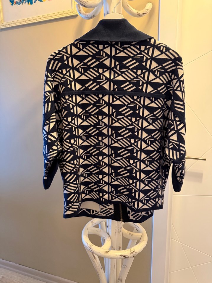 Kadın Mini Örgü Desenli Kısa Ceket - Görsel 2