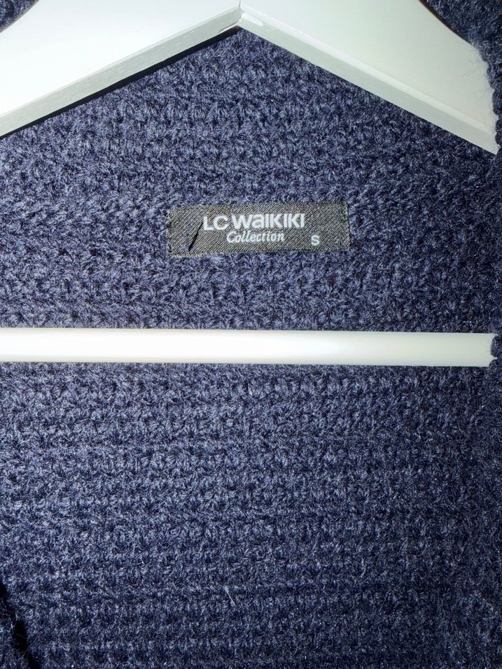 Erkek Lacivert Örgü Hırka Ceket - Görsel 3