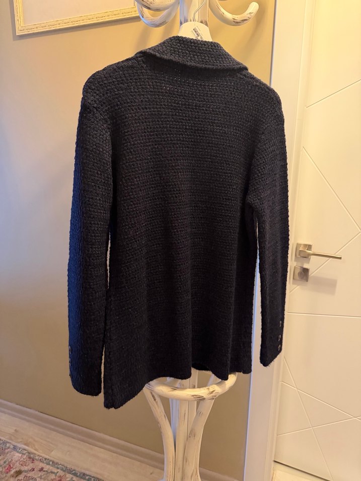 Erkek Lacivert Örgü Hırka Ceket - Görsel 2