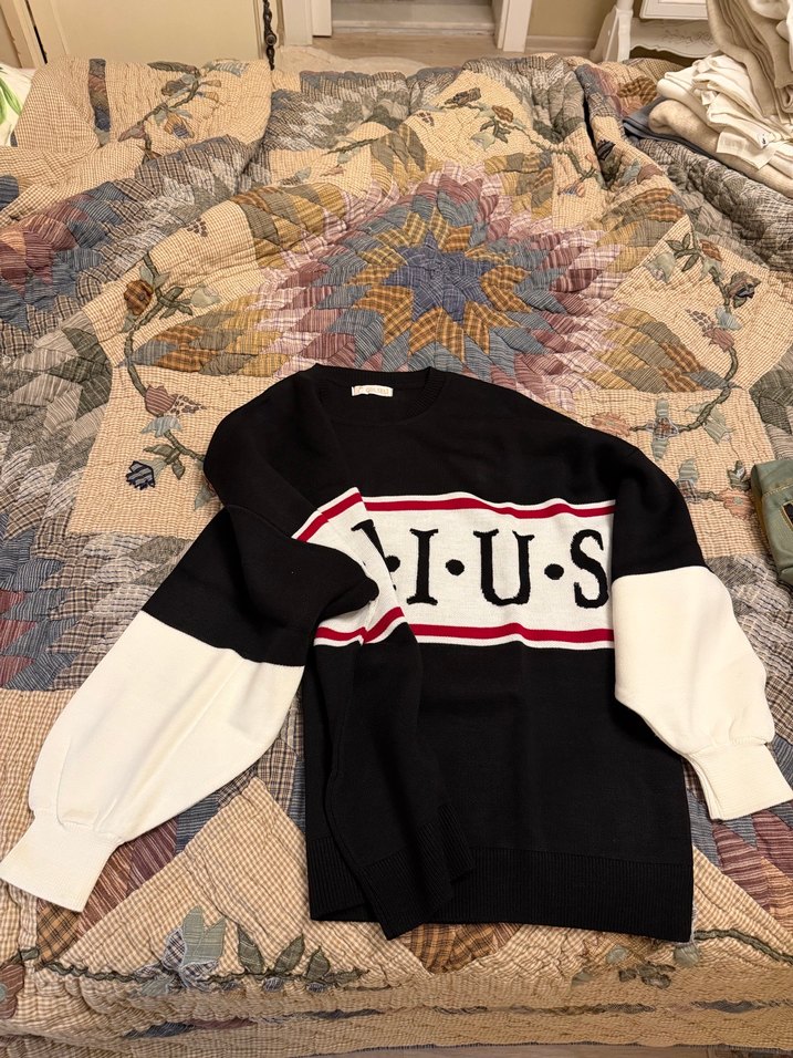 Siyah Pamuklu Uzun Kollu Oversize Kazak - Görsel 2