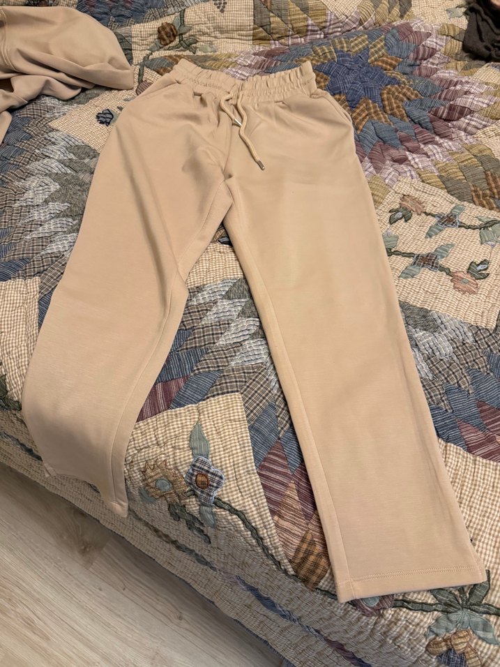 Bej Kapüşonlu Salaş Kadın Sweatshirt - Görsel 2