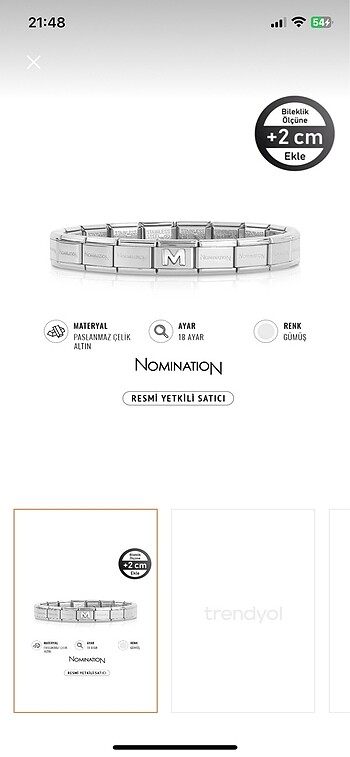 Nomination bileklik