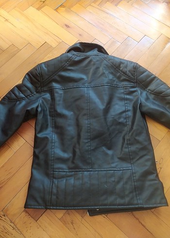 Diğer Siyah Biker Kadın Deri Ceket