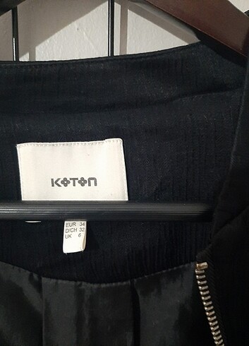 34 Beden siyah Renk Koton Bomber Ceket