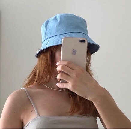 Pastel mavi kova şapka bucket hat