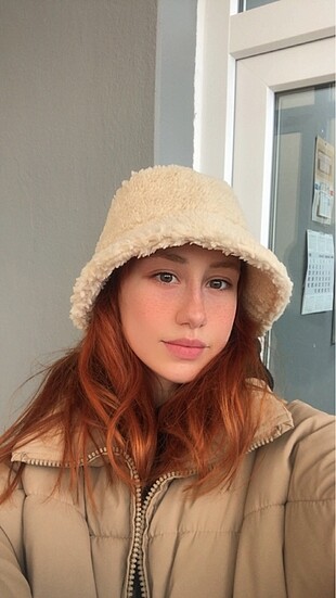 peluş kova şapka bucket hat