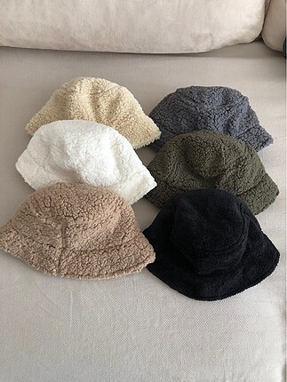 Kışlık peluş kova şapka bucket hat