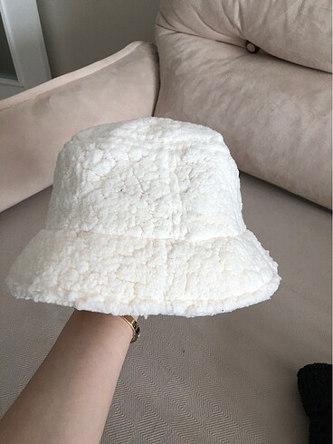  Beden Siyah ve bej kova şapka bucket hat