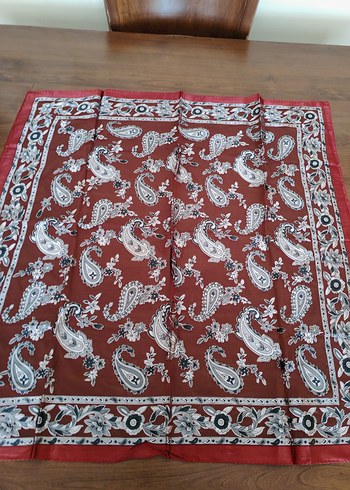 Bordo Bohem Desenli Kadın baş örtüsü - Görsel 7