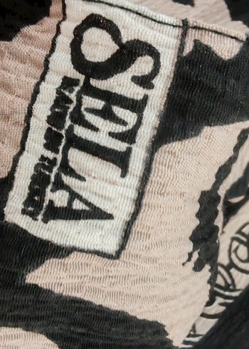 Bohem Siyah vizoni Desenli Kadın Şal - Görsel 3