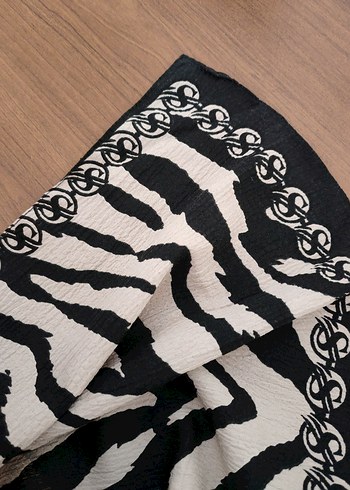 Bohem Siyah vizoni Desenli Kadın Şal - Görsel 5