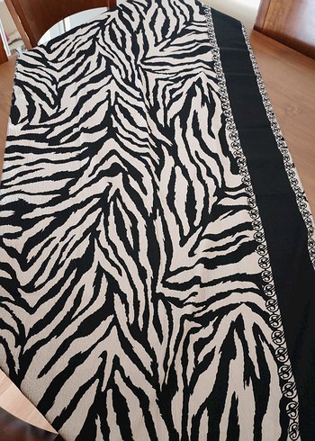 Bohem Siyah vizoni Desenli Kadın Şal - Görsel 2