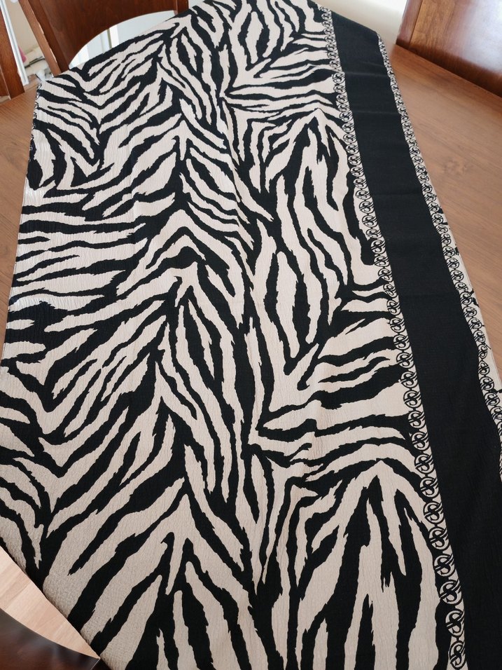 Bohem Siyah vizoni Desenli Kadın Şal - Görsel 2