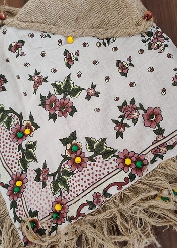 Bej Bohem Püsküllü hasır masa örtüsü - Görsel 5