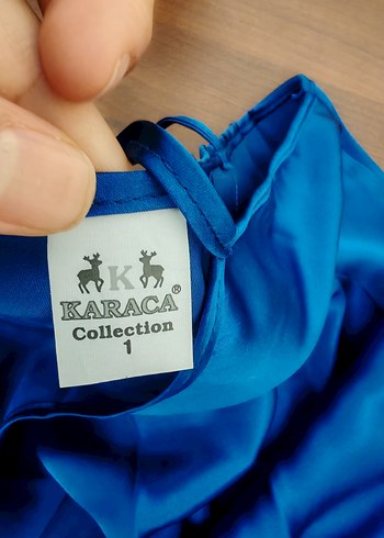 Mavi Uzun Kollaksız Bohem Kadın gecelik ve sabahlık Takımı. - Görsel 7