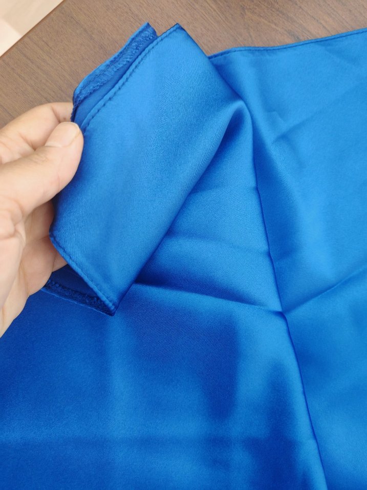 Mavi Uzun Kollaksız Bohem Kadın gecelik ve sabahlık Takımı. - Görsel 5