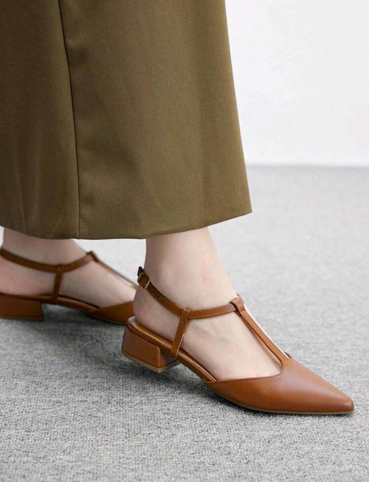 Bej Tokalı Stiletto Kadın Klasik Ayakkabı - Görsel 2