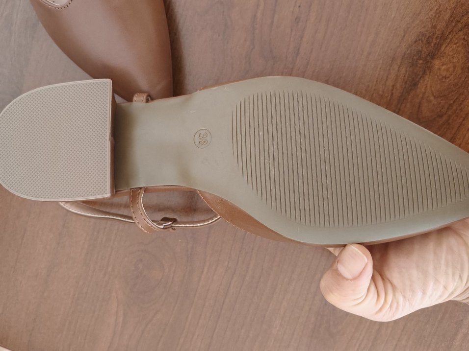 Bej Tokalı Stiletto Kadın Klasik Ayakkabı - Görsel 4