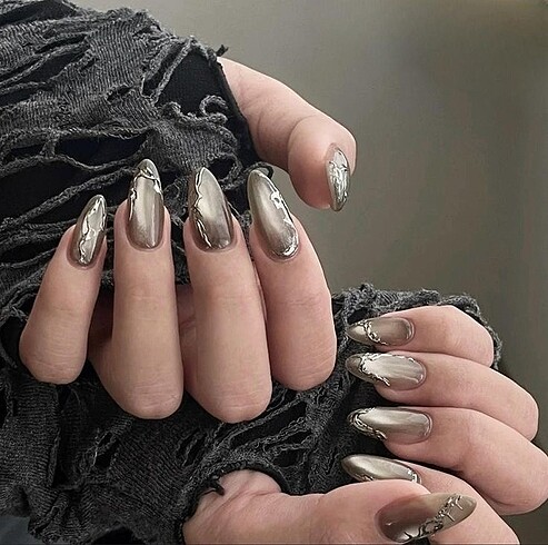 cat eye nails takma tırnak Y2K glazed donut