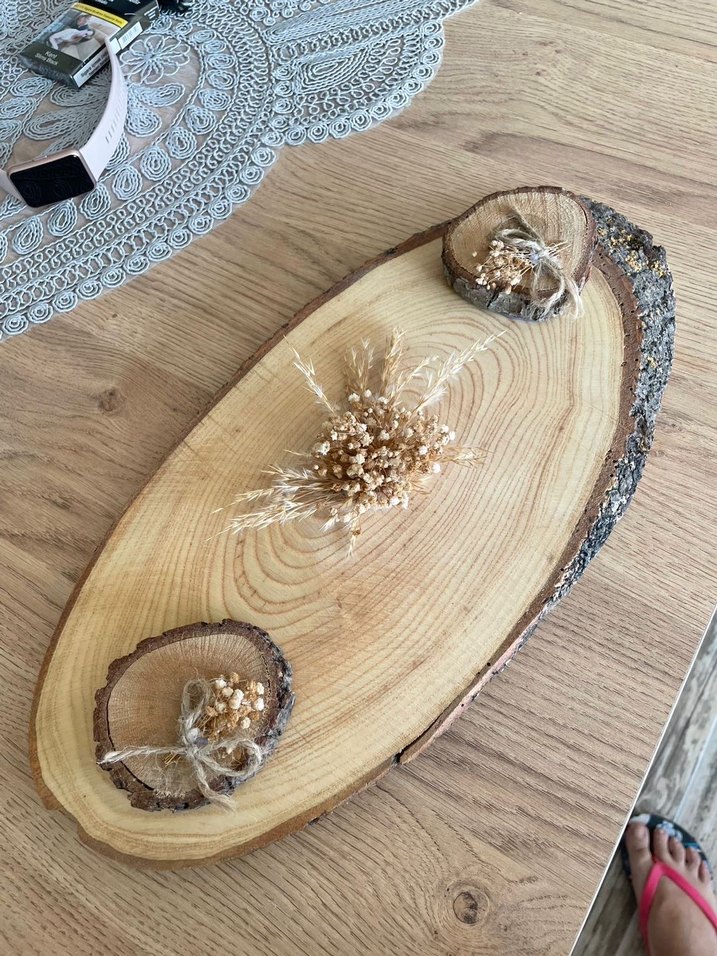 Bohem Tarzı Ahşap söz tepsisi - Görsel 2